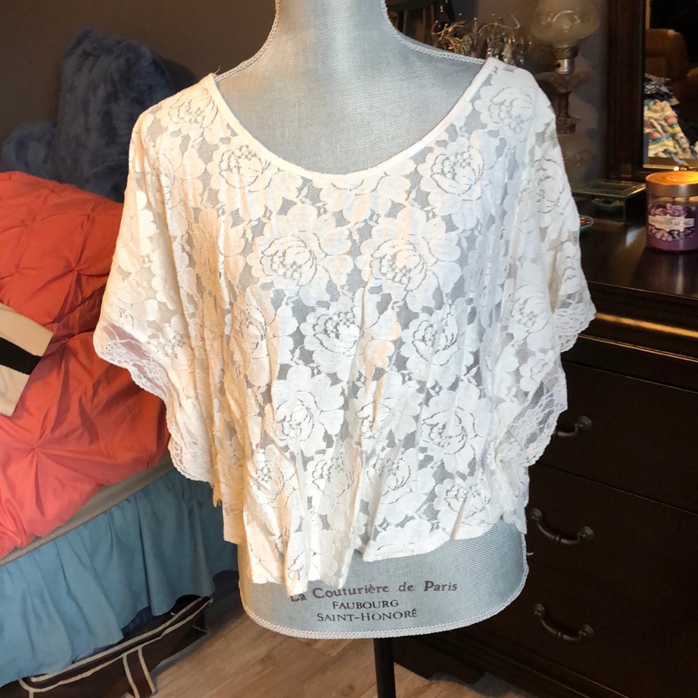 Cream lacy shirt